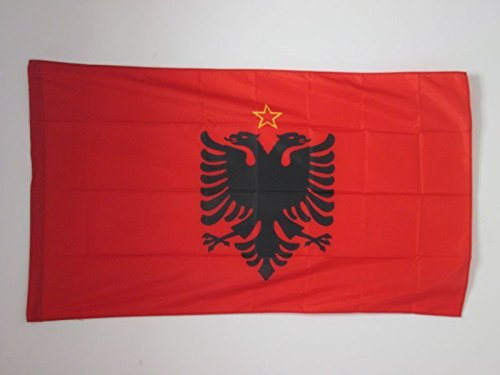 Sozialistische Volksrepublik Albanien 1946-1992 - Albanisch 90X150Cm Dekorative Fahnen Verblassen Beständig Indoor Flagge Wind Und Regenfeste Garten Flagge Décor Für Lawn Garten Porch