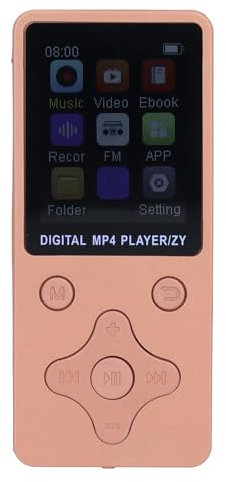 MP3 Player / MP4 Player, 64GB 1.8 Inch Screen Portable HiFi Lossless Sound 180mAh MP3 & MP4 Players with Earphones, BT MP3 MP4 Music Player for Kids Toddler Adults Sports (Rose