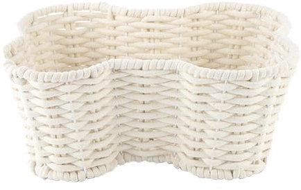 KESOTO Großer Hundespielzeugkorb in Knochenform, 1 Stück, Haustier Organizer aus Baumwollseil, 41 cm x 32 cm x 17 cm