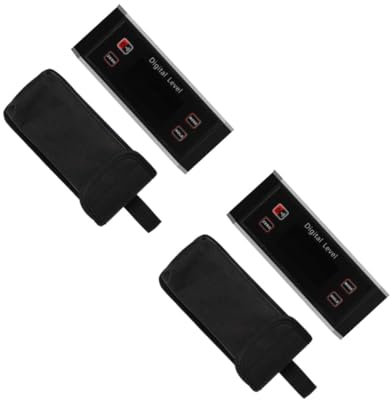 DOITOOL 2 Pz goniometro a bolla d'aria attrezzi falegnameria utensili falegnameria livella smusso angolare digitale metro A nastro inclinometro goniometro livello digitale AbS Black