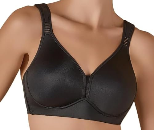 Selene Reggiseno Comfort Eloisa, Senza Ferretto, con Imbottitura e Spalline Larghe Coppa D (IT, Taglia della Coppa & Taglia della Fascia, D, 6, Nero)