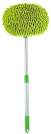 SAFIGLE Fregona de Chenilla para Coche Palo Telescópico Extensible, Limpieza y Acabado Profundo, Accesorio Práctico de Aluminio y Plástico para Vehículos