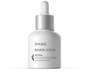 Laboratorios Babé RENEW SERUM | Verjüngendes Gesichtsserum | Erneuert und befeuchtet empfindliche Haut | mit Retinal, Hyaluronsäure und Präbiotika | Leichte Textur