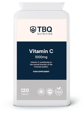 Vitamin C 1000mg – 4-Months Supply | High Strength | Helps Reduce Tiredness & Fatigue, Supports Collagen & Iron Absorption | UK-Made