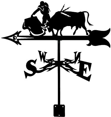 Banderuola segnavento Bee Matador, Strumenti di misurazione, banderuola segnavento, indicatore di direzione del Vento in Acciaio Inossidabile per Giardino, Patio, Cortile, Ornamento