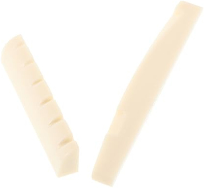 Gatuida 2stücke Gitarrenteile-ersatzset für Akustikgitarren Knochensteg und Knochensattel Gitarrenzubehör Folk-gitarren Inklusive Steg und Sattelteilen