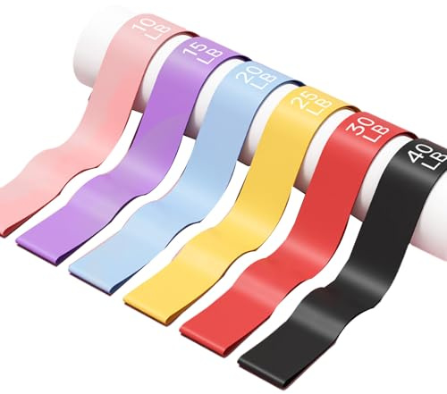 Laikoutd 3/6 Stück Latex Widerstandsbänder Übungs Stretchband Yoga Stretch Fitness Krafttraining Workout Expander Übung Widerstandstraining
