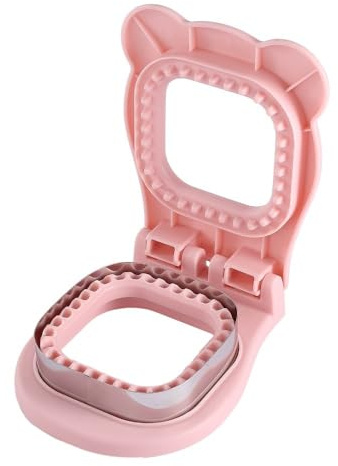 Uncrustable Sandwich Maker, Square Sandwich Cutter and Sealer for Toast with Pocket Shape,for Breakfast and Lunchboxes, 6.1 Inch(Pink)