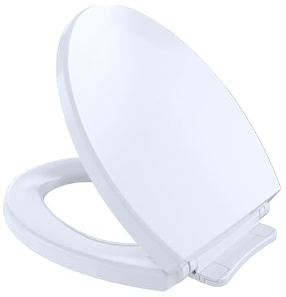 TOTO® SoftClose®Slow Close Round Toilet Seat and Lid,Cotton White - SS113#01