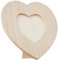 Artemio - Cornice in Legno a Forma di Cuore, 17,5 x 17,5 cm, Colore: Beige