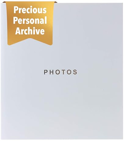 Kiera Grace 400-Pocket Jocelyn Simple & Classic Photo Album for Home & Office with CD Storage Pocket, 13.19x12.01x1.5 to Display 400 4x6 Pictures, Gray
