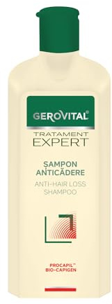 Anti-Hair Loss Shampoo, Significantly Reduces Hair Loss and Stimulates Its Growth, for a Stronger and Thicker Hair, 400 ml, Gerovital Tratament Expert