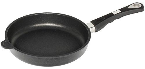 AMT Gastroguss Bratpfanne 24 cm Ø, 5 cm hoch, fester Stiel, induktionsgeeignet, Lotan® Antihaft-Veredelung, Gusspfanne (Aluguss), AMZN-I-524