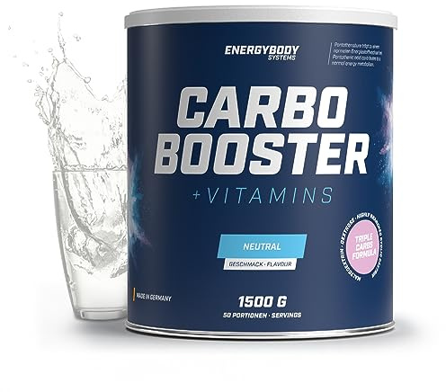 Energybody Carbo Booster Maltodextrin Pulver 1500g, 50 Portionen | Kohlenhydrate Pulver, 98% Kohlenhydrate, mit Vitaminen, für Muskelaufbau, Weight Gainer, Energiezufuhr beim Training