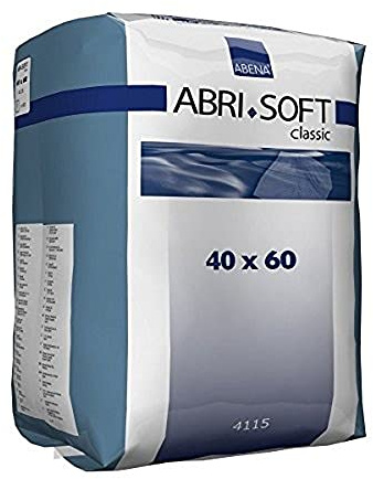 ABENA Abri-Soft - Almohadillas de cama desechables clásicas para incontinencia, con etiqueta ecológica, protección contra fugas, protectores de cama suaves y seguros para incontinencia, 40 x 60 cm,