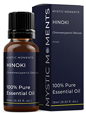 Mystic Moments | Olio Essenziale d'Hinoki | 10ml | Chamaecyparis obtusa dona a diffusori, miscele di oli e formulazioni profumate un aroma morbido legnoso agrumato.