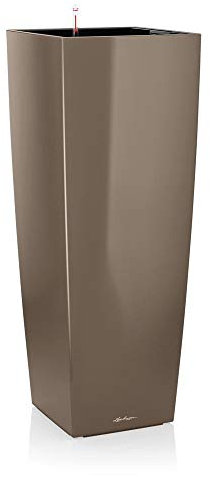 Lechuza Vaso CUBICO Premium Alto 105 con autoirrigazione - 40x40 Tortora Lucido