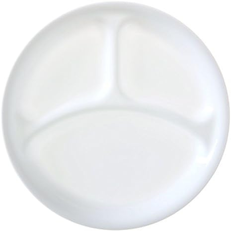 Corelle Livingware Winter Frost White 10.25 Divided Dinner Plate (Set of 8)