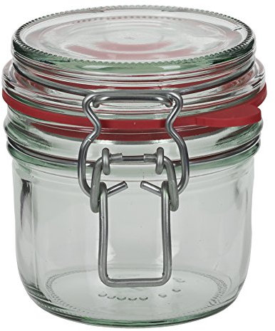 4 x 255 ml Drahtbügelglas / Spannbügelglas rund - inkl. Deckel, Gummidichtung und Spannbügel - Einkochglas - Einweckglas - Einmachglas - Bügelglas - Haushaltsglas - Allzweckglas - Aufbewahrungsglas