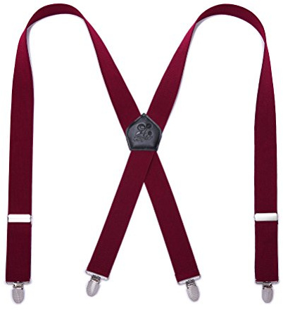 KANGDAI Men Braces Strong Metal Clips 4 X Back Durable Elastic Adjustable Suspenders Heavy Duty Mens Braces