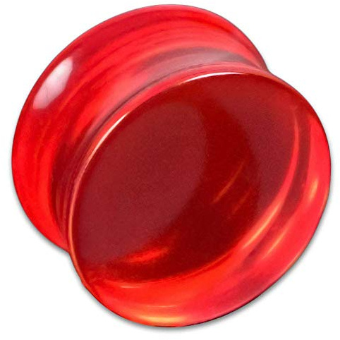 viva-adorno 1 Stück Double Flared Plug Flesh Tunnel Saddle Plug ohne Gewinde Kunststoff Acryl Größe 3-24mm UFT_P