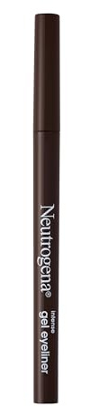 Neutrogena Intense Gel Eyeliner, Eye Makeup with Antioxidant Vitamin E, Bold Precision Eyeliner, Smudge- and Water-Resistant, Dark Brown, 0.004 oz