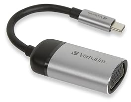 Verbatim USB-C™ auf VGA Adapter - Für den Anschluß von USB-C- Laptops und MacBooks an VGA-Displays, inkl. 10 cm USB-C-Kabel