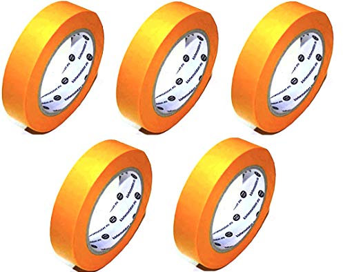 5x Rollen | 30mm x 50m | Goldband (soft) | Maler Abdeckband | klebemeister.eu