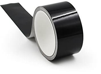 10m Zierleistenfolie Blackout Carwrapping Luftkanalfolie 970RA selbstklebend 50mm breit für Auto Motorrad Fenster Kühlergrill Kfz Chromleisten schwarz folieren (Schwarz Glanz)