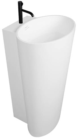 STONEART Standwaschbecken LZ551 weiß/50x45cm/glänzend