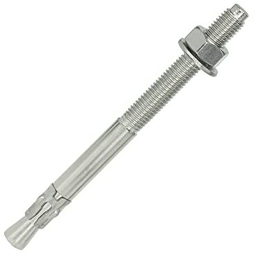 Isolbau Bolzenanker Stahl A2 - Stahlanker aus verzinktem Edelstahl A2 Inox - M12 x 160 mm, fixierbare Dicke: 80 mm - 25 Stück