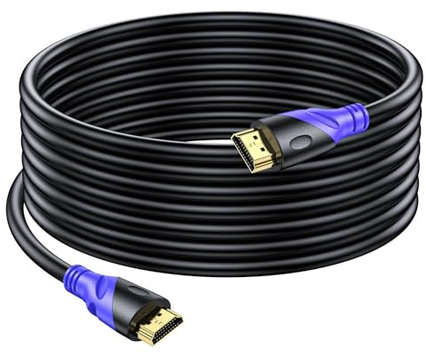 4K/60HZ HDMI Kabel 7m (HDMI 2.0,18Gbps) High-Speed vergoldete Anschlüsse | Ethernet Audio Return Video 4K, Full HD1080p, 3D-kompatibel Blu-Ray Laptop PC HDTV
