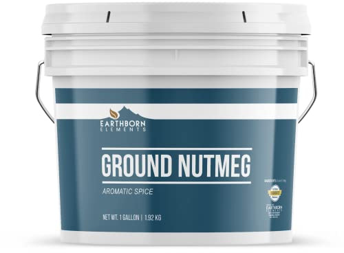 Earthborn Elements Ground Nutmeg 1 Gallon Bucket, Aromatic Spice, Bulk Size (68 Ounce)