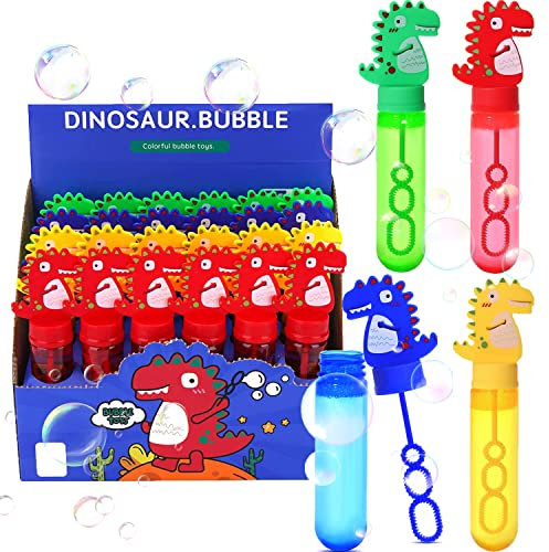 Seifenblasen Kinder,24 Stück Mini Seifenblasen Set,Dinosaurier Seifenblasen Kinder Stab,Seifenblasen Hochzeit,Bubble Sticks Geschenke,Bunte Bubbles Seifenblasen,Seifenblasen Set,Seifenblasen Spielzeug