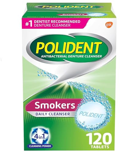Polident Smokers Denture Cleanser Tablets - 120 Count (Pack of 1)