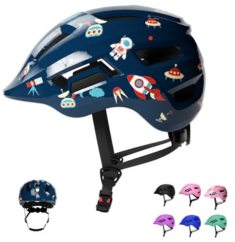 FAYDUDU Kleinkind Helm Kinder Fahrradhelm Baby Multi-Sport Verstellbarer Helm Sporthelm Radfahren Fahrrad Roller Skateboard Helm Leicht für Kinder Jungen Mädchen von 2-8 Jahren Alt (Astronaut, S)