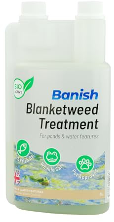 Pisces Banish BioActive Blanketweed 1000ml Pond Water Treatment Natural String Algae Remover