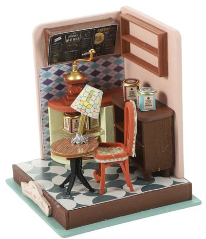 ifundom Miniatur-holzbausatz Zum Selberbauen DIY-hausmodell Als Dekoration Für Schreibtisch Oder Regal Exquisites Ausstellungsmodell Zum Zusammenbauen