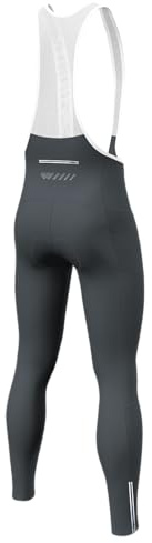 Lo.gas Radhose Lang Herren Gepolstert Mit TräGer Fahrradhose Radlerhose Winter Elastizität Winddicht Atmungsaktiv Schnell Trocknend Fahrrad Trägerhose mit Taschen