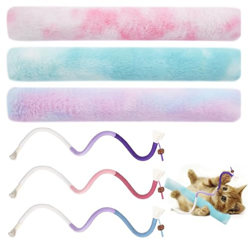 KUHAWL 6 Stück Katzenminze Spielzeug Set, Katzenminze Kissen Katze Seil, Interaktive Catnip Spielzeug Plüschtier Katzenminze Beißseil für Katzen und Kätzchen