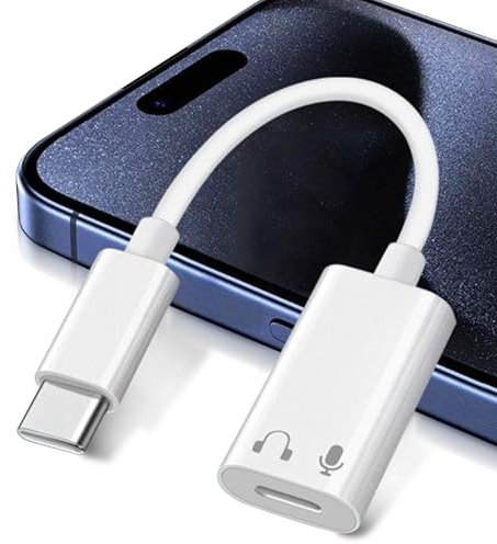 USB C per adattatore cuffie Lightning, 22, adattatore audio Lightning a USB C, adattatore audio tipo C a Lightning per telefono 15 Pad Pro Pad Air MacBook, adattatore USB C Lightning per tutti i siste