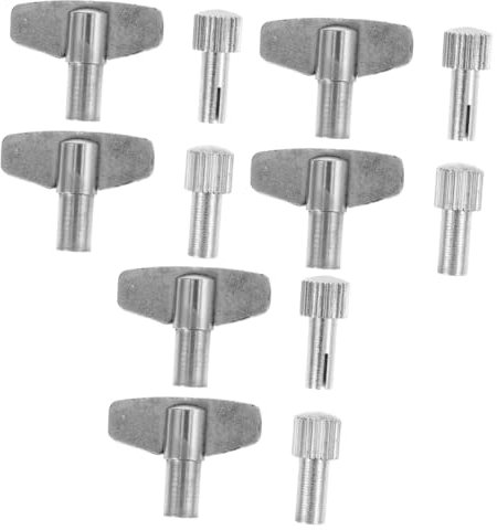 Cabilock 3 Sätze Zubehör für mechanische Wecker Aufzugsschlüssel austauschen Uhrenschlüssel Uhrenteile herrenuhren Werkzeug robuste Uhrenaufzugsschlüssel Bequeme Uhrtasten Metall Silver