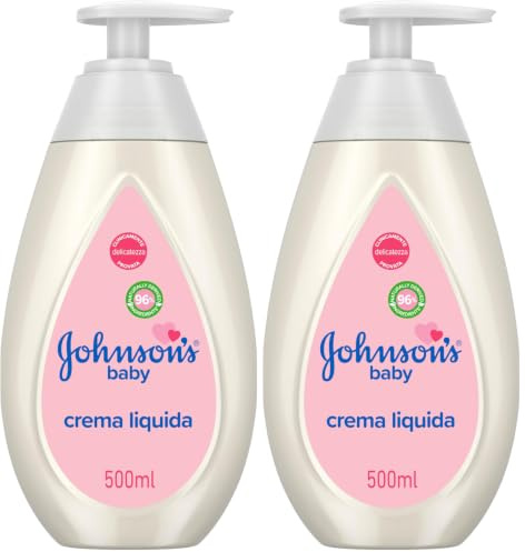 Johnson's Baby Crema Liquida Neonati, 500 ml (Paquete de 2)