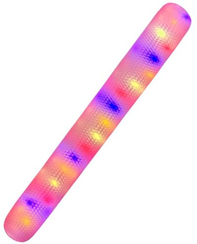 Pool Noodles, 63 Inch PVC Portable Smooth Inflatable Pool Noodle with Light for Swimming, Beach, Floating, Lake, Party, Style 2