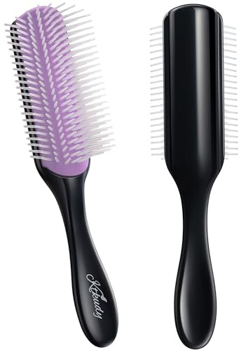 Curly Hair Brush for Detangling, Styling & Defining Curls & Waves, 9 Rows