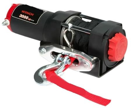 TIEOAXFT Argani elettrici for Auto Fuoristrada ATV da 3000 libbre e 12 V con Telecomando Wireless, verricello Elettrico Dyneema