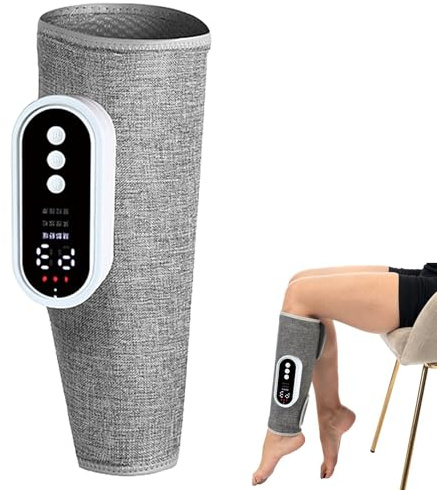 Massaggiatore Elettrico per Gambe, Massaggiatore a 3 Modalità per Alleviare il Dolore con Ricarica USB, 3 Livelli di Intensità e Temperatura per Favorire il Rilassamento Muscolare