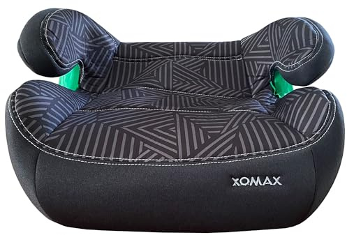 Kindersitz Sitzerhöhung mit ISOFIX I mitwachsend I 15-36 kg, 6-12 Jahre, Gruppe 2/3 I bequeme Armlehnen I ECE 8, Farbe:Streifen