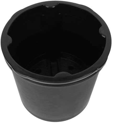 Kisangel Seau de Plantation de Pommes de Terre et Gingembre pour Jardin, Plastique Noir, Diamètre 29 Cm X Hauteur 26,5 Cm, Bac Double Couche Résistant la Corrosion pour Culture