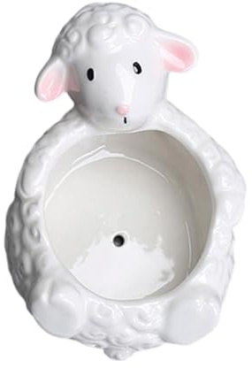Wynrzyj Artísticamente moldeado recipiente de flores de cerámica en forma de animal ideal para suculentas arbustos pequeños decoración de computadora y planificador de almacenamiento creativo
